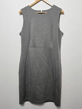 Calvin Klein Career Sheath Dress Sz 14 Sleeveless Quiet Luxury Professional Work